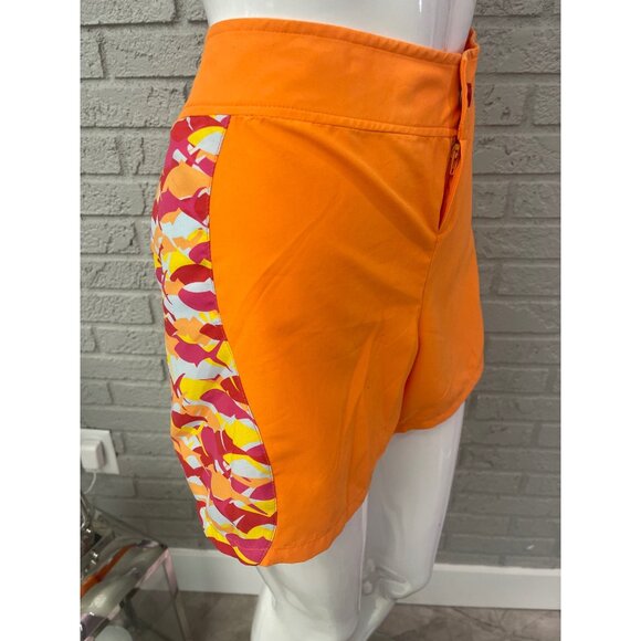 Guy Harvey Women Orange / Multicolored Panel Shorts Size L NWT - Picture 3 of 9